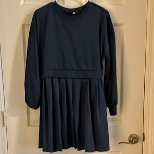 Navy Long Sleeve Dress